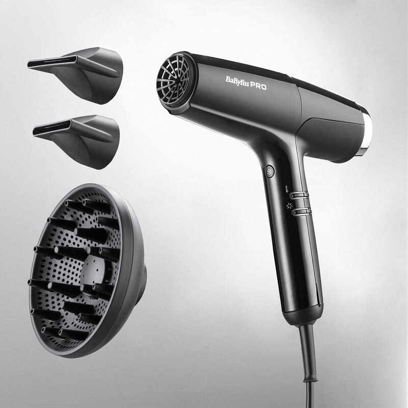 BaBylissPRO Falco Black Silver 2000W Professzionális Hajszárító