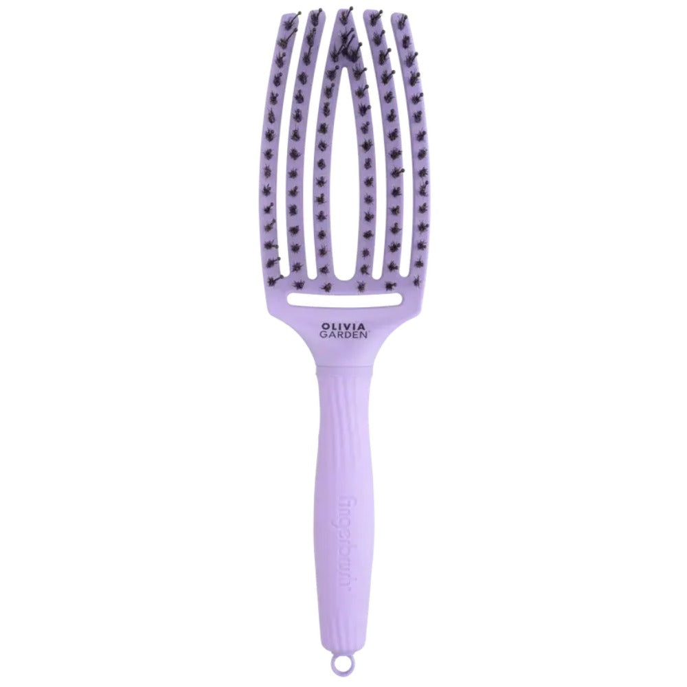 Olivia Garden Fingerbrush Care Iconic Lavender M Professzionális Hajkefe, Vaddisznósörtével és Nylonnal