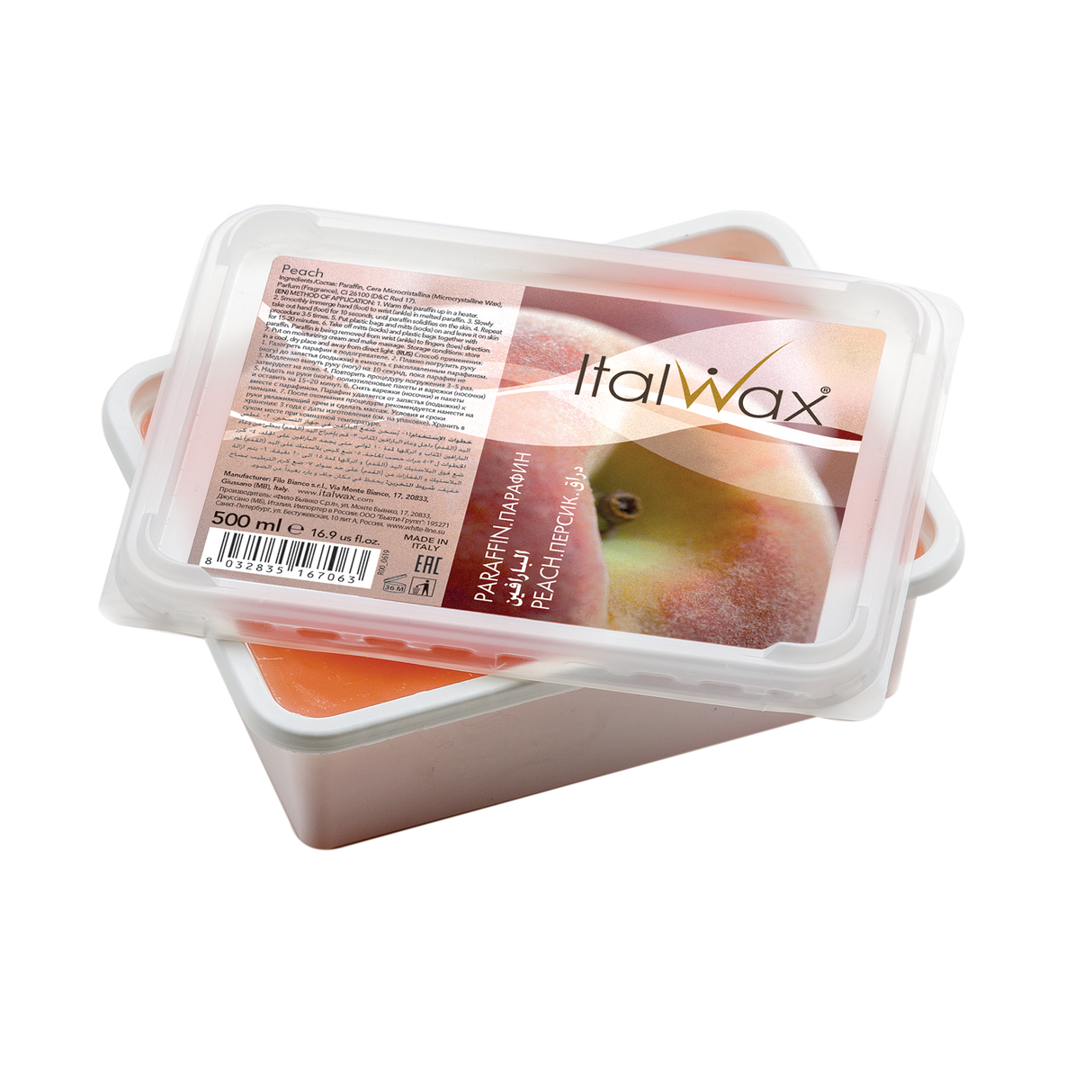 ItalWax Kozmetikai Ápoló Paraffin Őszibarack 500ml