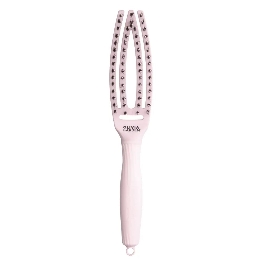 Fingerbrush Care Iconic Vaddisznószőr & Nylon Hajkefe – Pastel Pink S - Haj