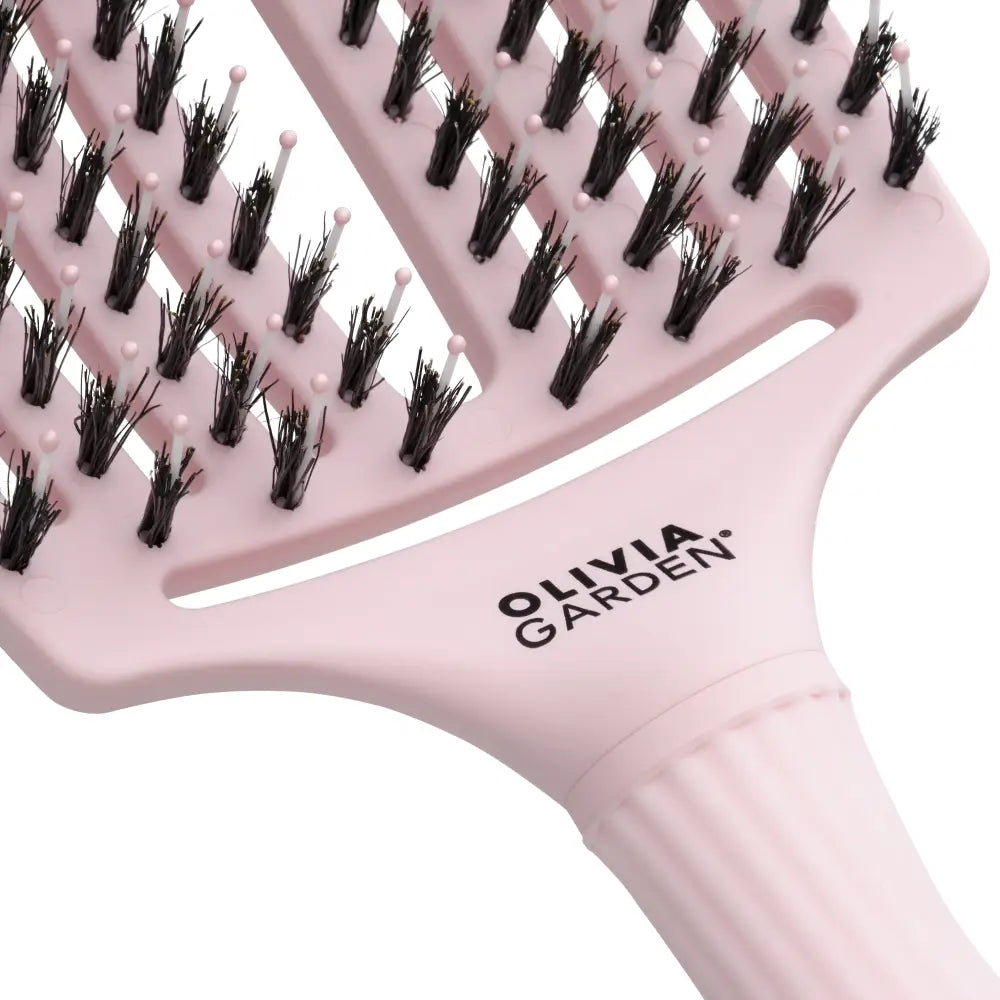 Fingerbrush Care Iconic Vaddisznószőr & Nylon Hajkefe – Pastel Pink L - Haj