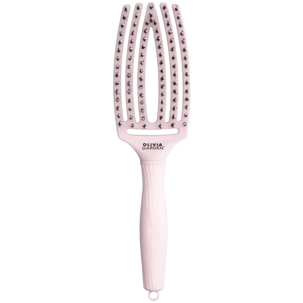 Fingerbrush Care Iconic Vaddisznószőr & Nylon Hajkefe – Pastel Pink M - Haj