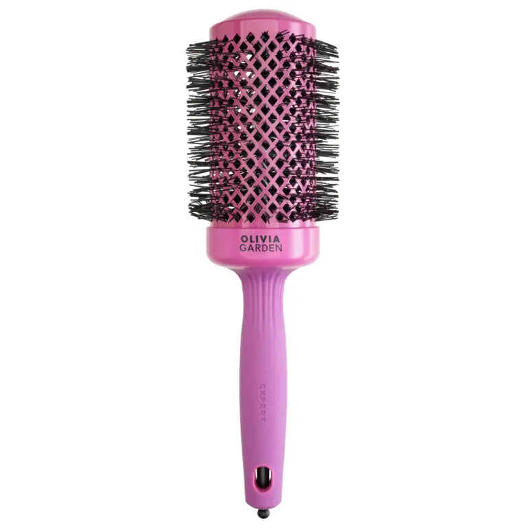Olivia Garden Expert Blowout Shine Pink Edition Körkefe Turmalin-kerámiával 55mm - Haj