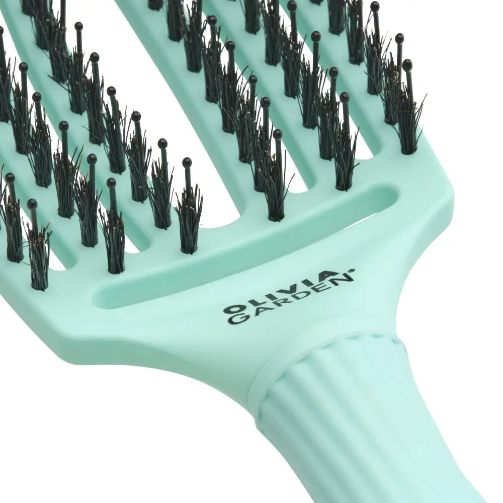 Olivia Garden Fingerbrush Care Iconic vaddisznósörtés hajkefe – Mint (M)