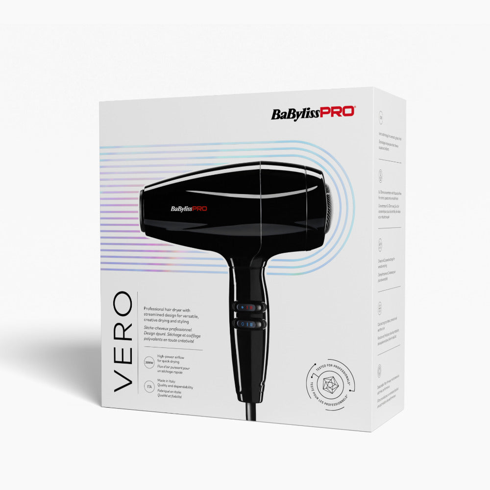 BaBylissPRO VERO – Professzionális hajszárító, 2000W, AC motor, ionos technológia