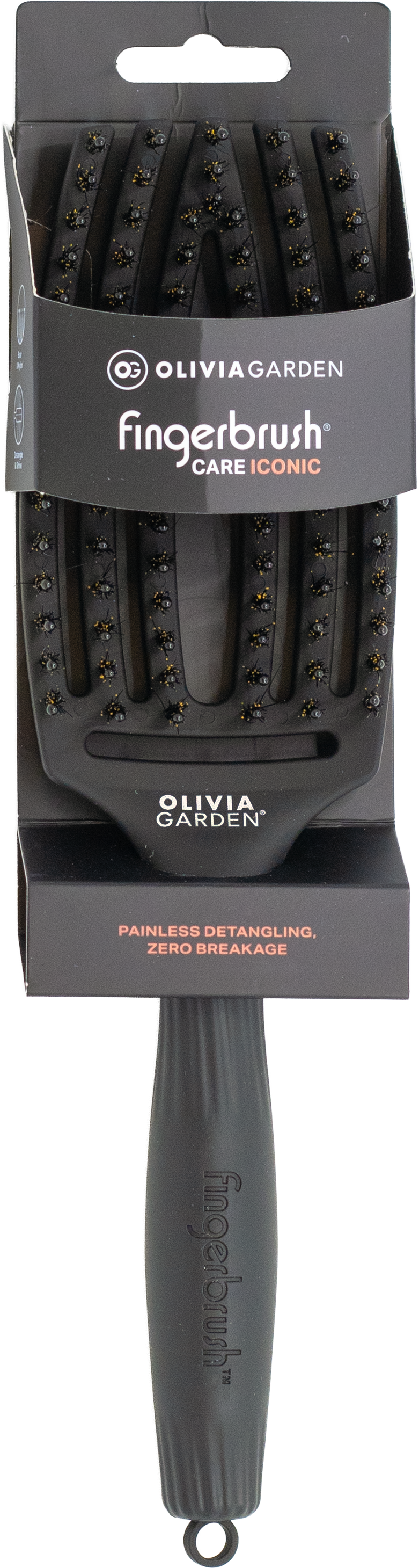 Olivia Garden Fingerbrush Care Iconic Hajkefe Full Black M