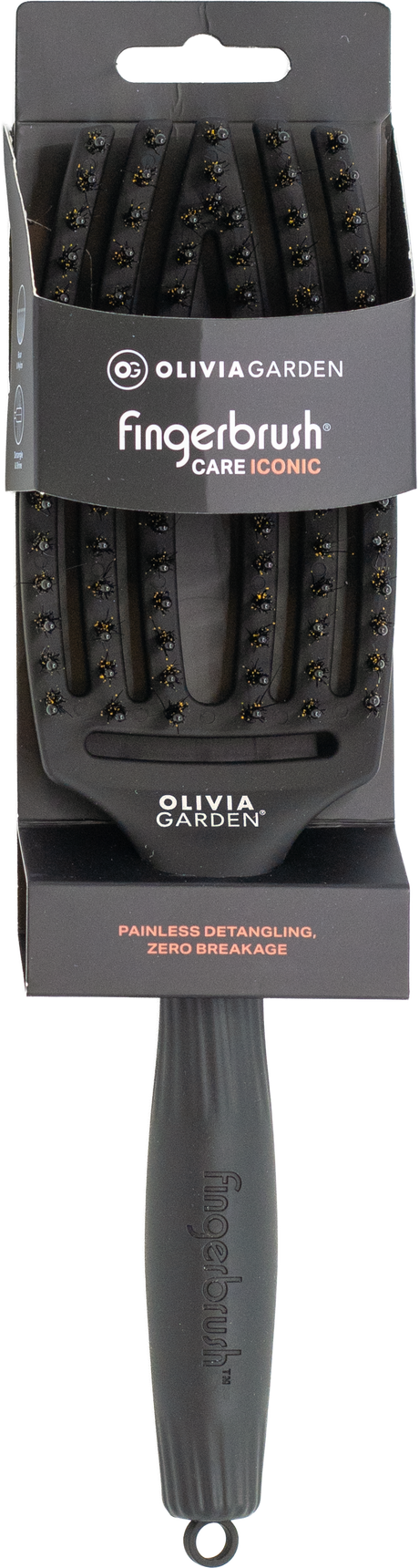 Olivia Garden Fingerbrush Care Iconic Hajkefe Full Black M