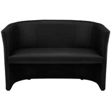 AYALA Milano Várótermi Kanapé Fekete Műbőrrel