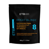 ETB Hair Professional Bright Blonde Szőkítőpor Keratinnal Kék 8 Szint Világosítással Vegan 500 G