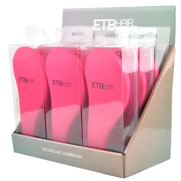 ETB Hair Professzionális Hajbontó Kefe Készlet Display Pink 9db - Haj