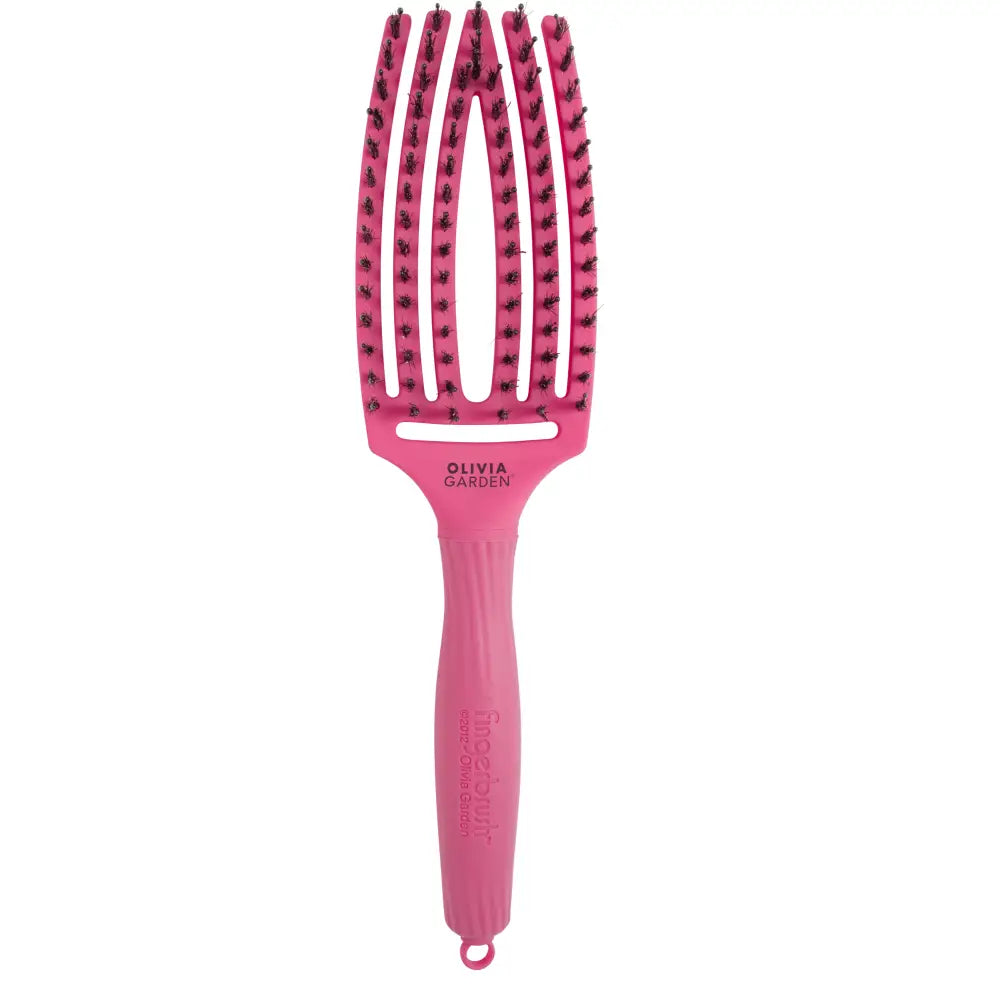 Fingerbrush Care Iconic Vaddisznószőr & Nylon Hajkefe – Hot Pink M