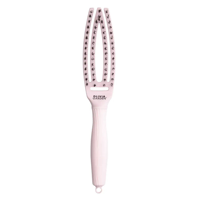 Fingerbrush Care Iconic Vaddisznószőr & Nylon Hajkefe – Pastel Pink S - Haj