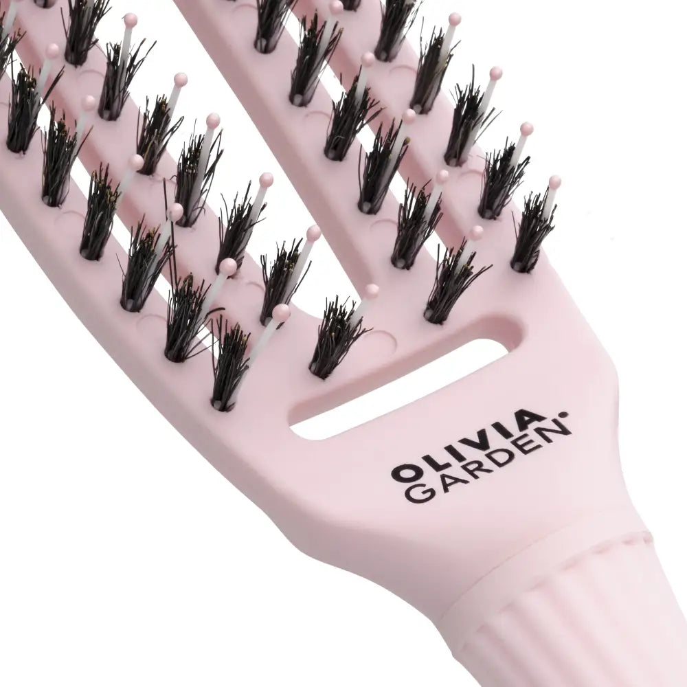 Fingerbrush Care Iconic Vaddisznószőr & Nylon Hajkefe – Pastel Pink S - Haj