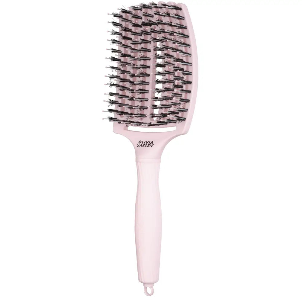 Fingerbrush Care Iconic Vaddisznószőr & Nylon Hajkefe – Pastel Pink L - Haj