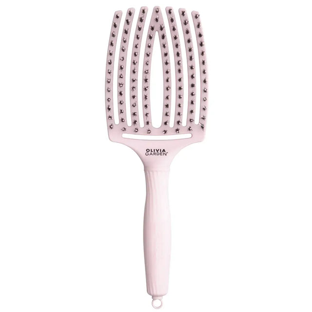 Fingerbrush Care Iconic Vaddisznószőr & Nylon Hajkefe – Pastel Pink L - Haj