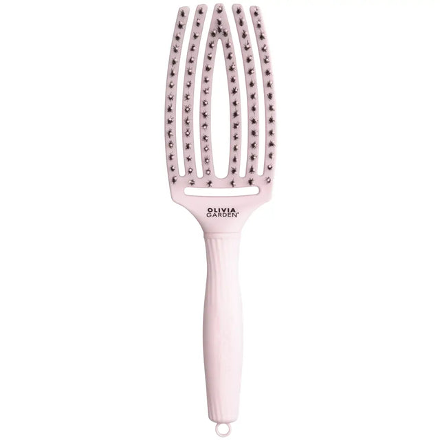 Fingerbrush Care Iconic Vaddisznószőr & Nylon Hajkefe – Pastel Pink M - Haj