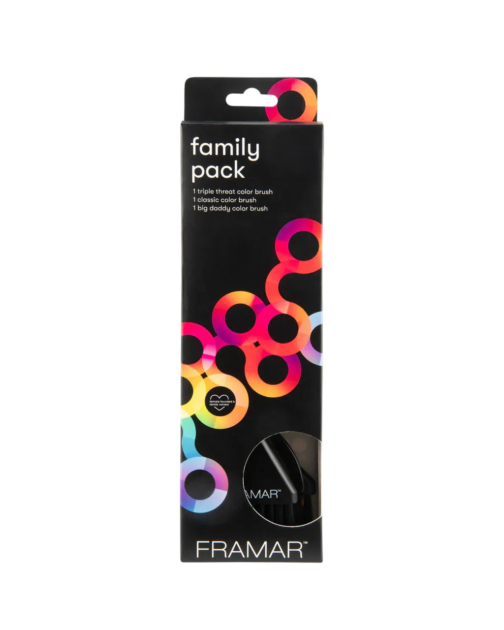 Framar Family Pack Fekete Hajfestő Ecset Szett 3db