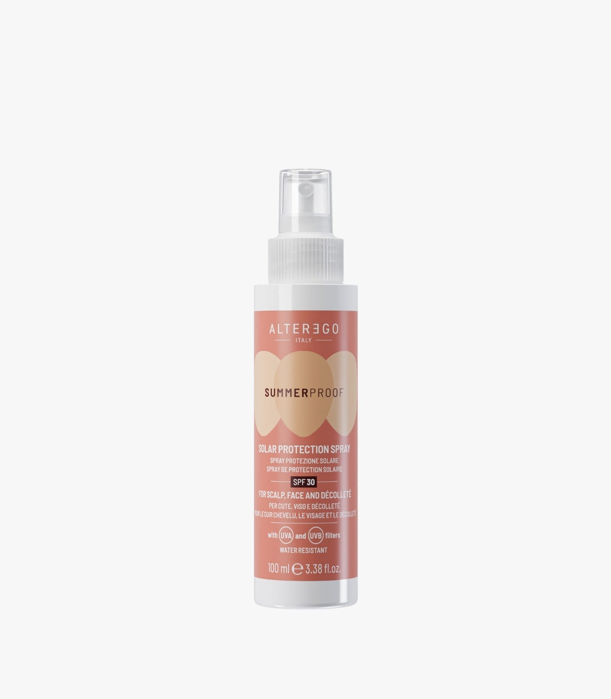 AlterEgo SummerProof SPF30 Napvédő Spray – Fejbőr, Arc és Dekoltázs Védelmére