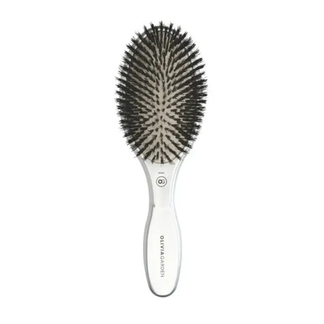 Olivia Garden Expert Care Oval Silver Professzionális Vaddisznósörtés Hajkefe