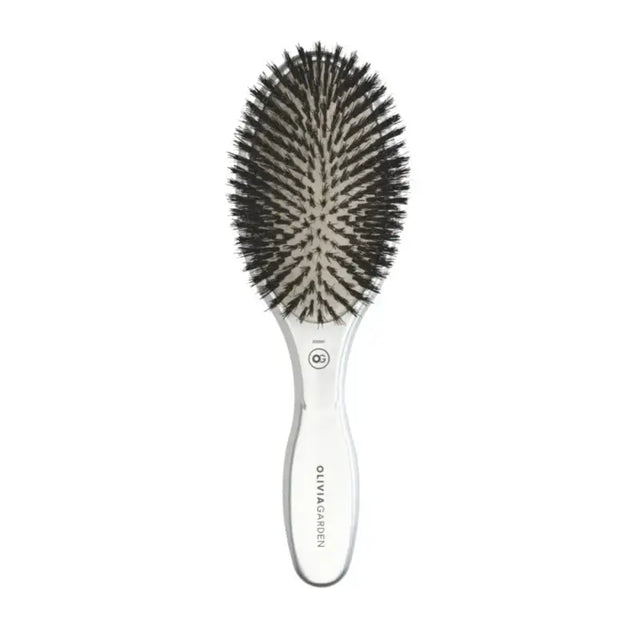 Olivia Garden Expert Care Oval Silver Professzionális Vaddisznósörtés Hajkefe