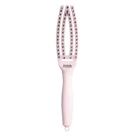 Olivia Garden Fingerbrush Care Boar & Nylon Pasztal Rózsaszín Bontókefe S Méret