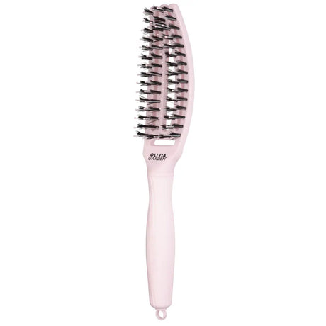 Olivia Garden Fingerbrush Care Boar & Nylon Pasztal Rózsaszín Bontókefe S Méret
