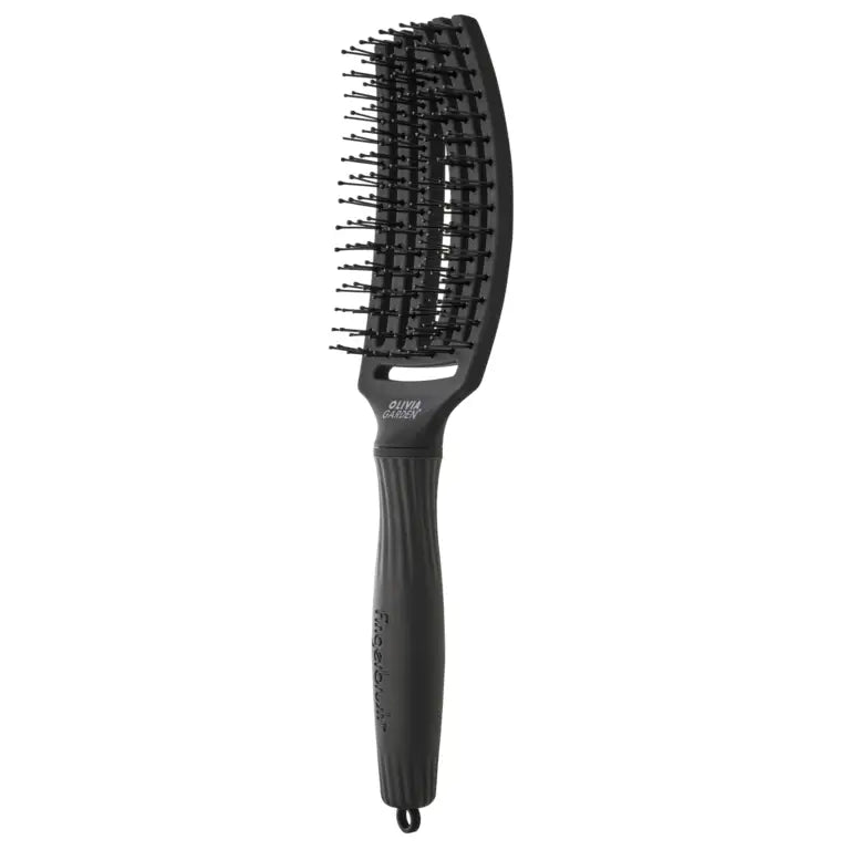 Olivia Garden Fingerbrush Care Double Bristles Bontókefe Fekete M - Haj