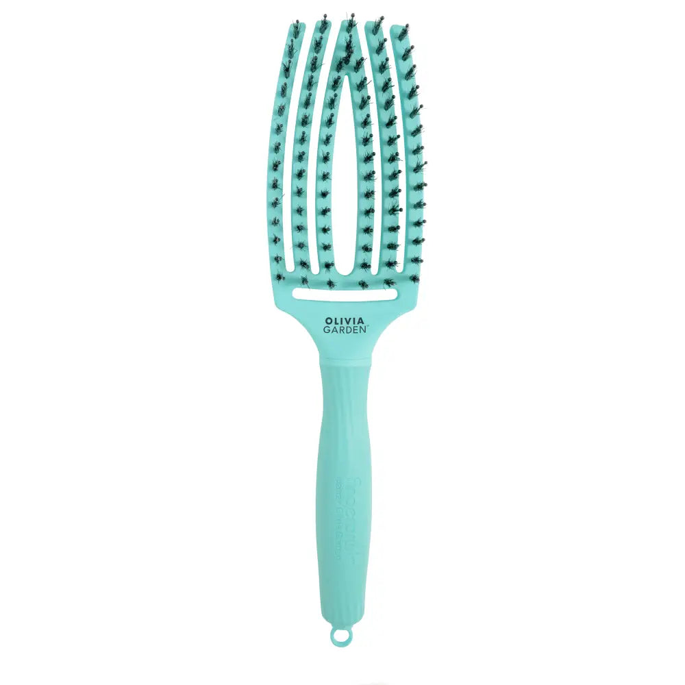 Olivia Garden Fingerbrush Care Iconic vaddisznósörtés hajkefe – Mint (M)