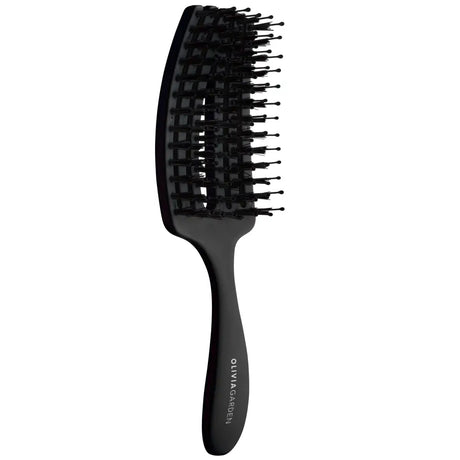 Olivia Garden Fingerbrush Care Mini Fekete Hajkefe - Haj