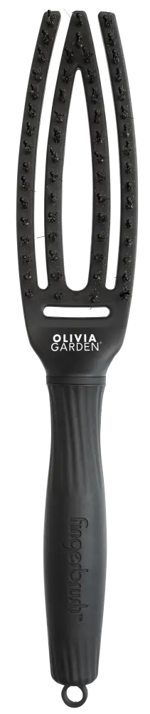 Olivia Garden Fingerbrush Full Black Kicsi Hajkefe